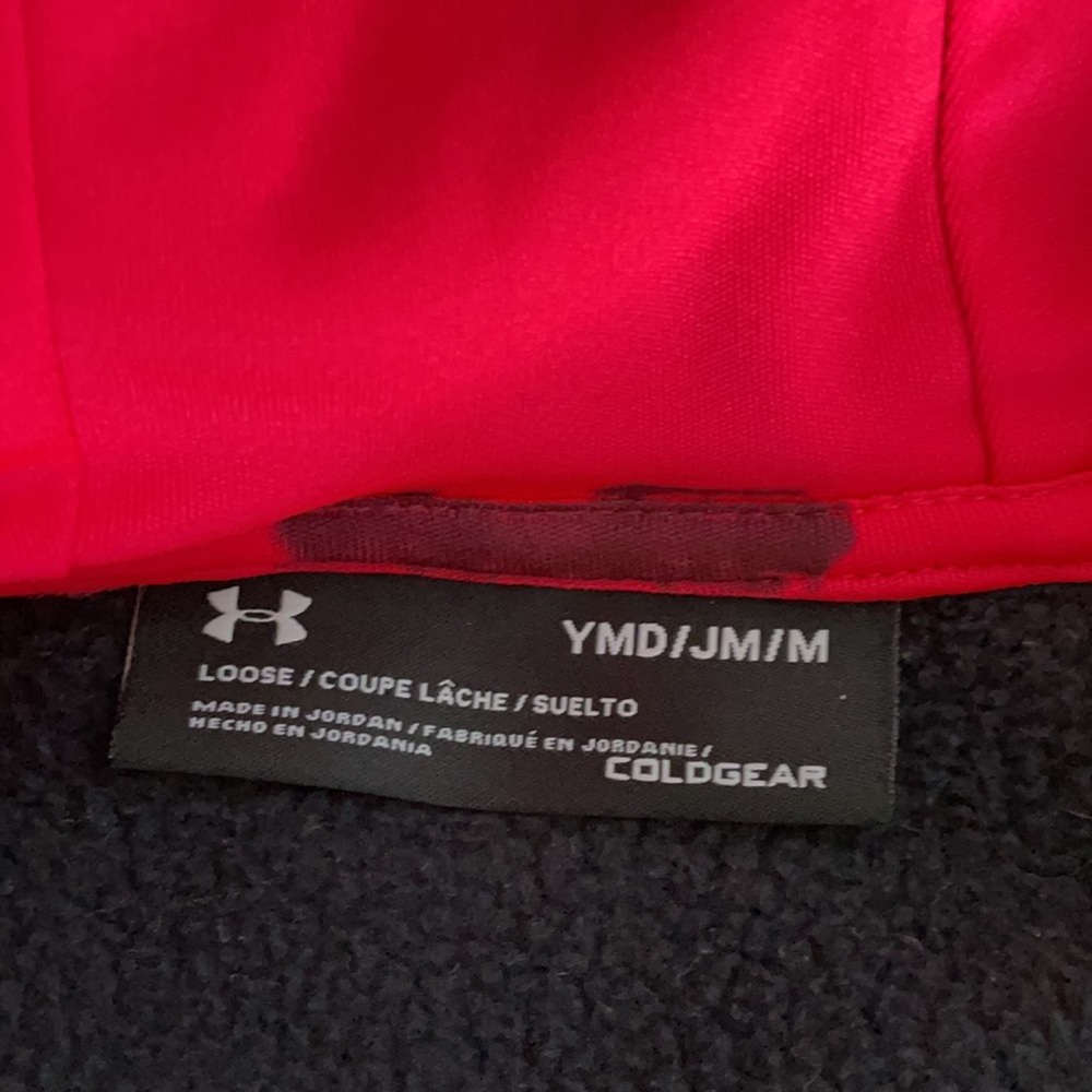 UnderArmour hooded black & pink sweatshirt youth size Medium - Picture 3 of 6